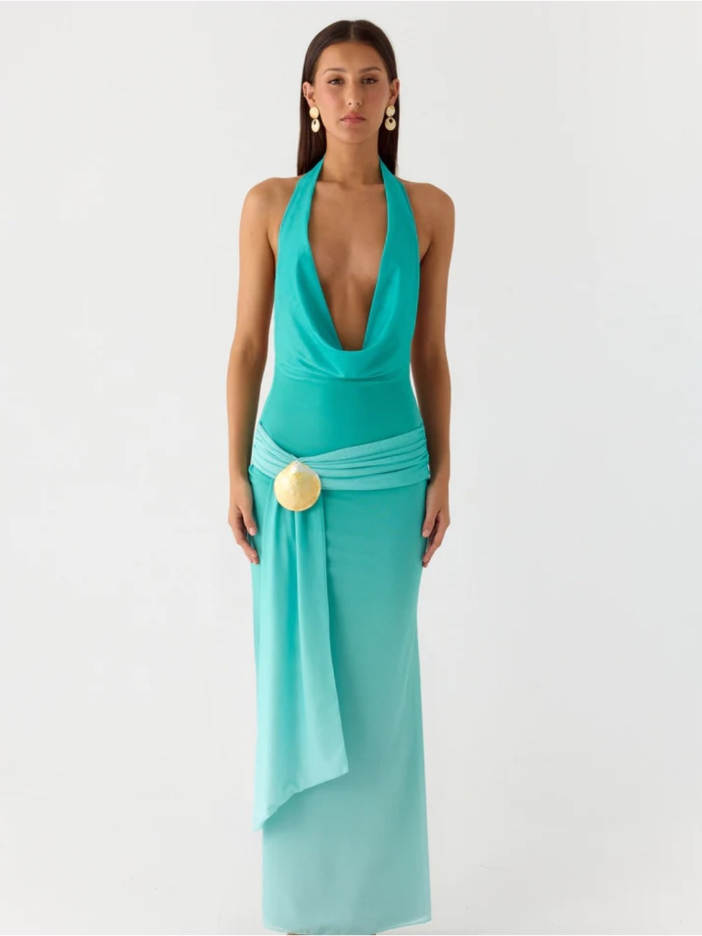 NWT Peppermayo Paradox Shell Maxi Dress - Mint Ombre